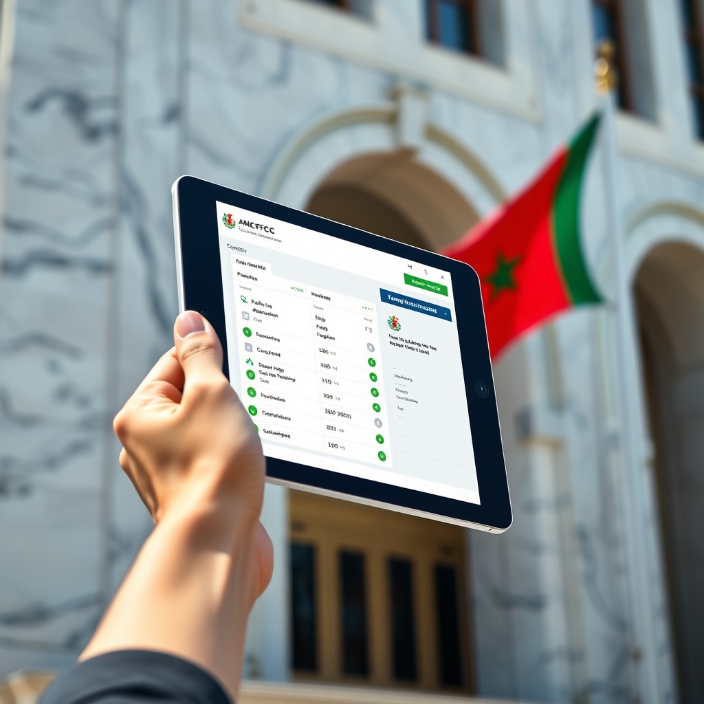 Interface du portail national e‑facture montrant la transmission instantanée de factures électroniques, symbole de la facturation électronique au Maroc